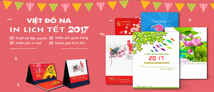 In lịch tết 2017 giá rẻ Biên Hòa Đồng Nai